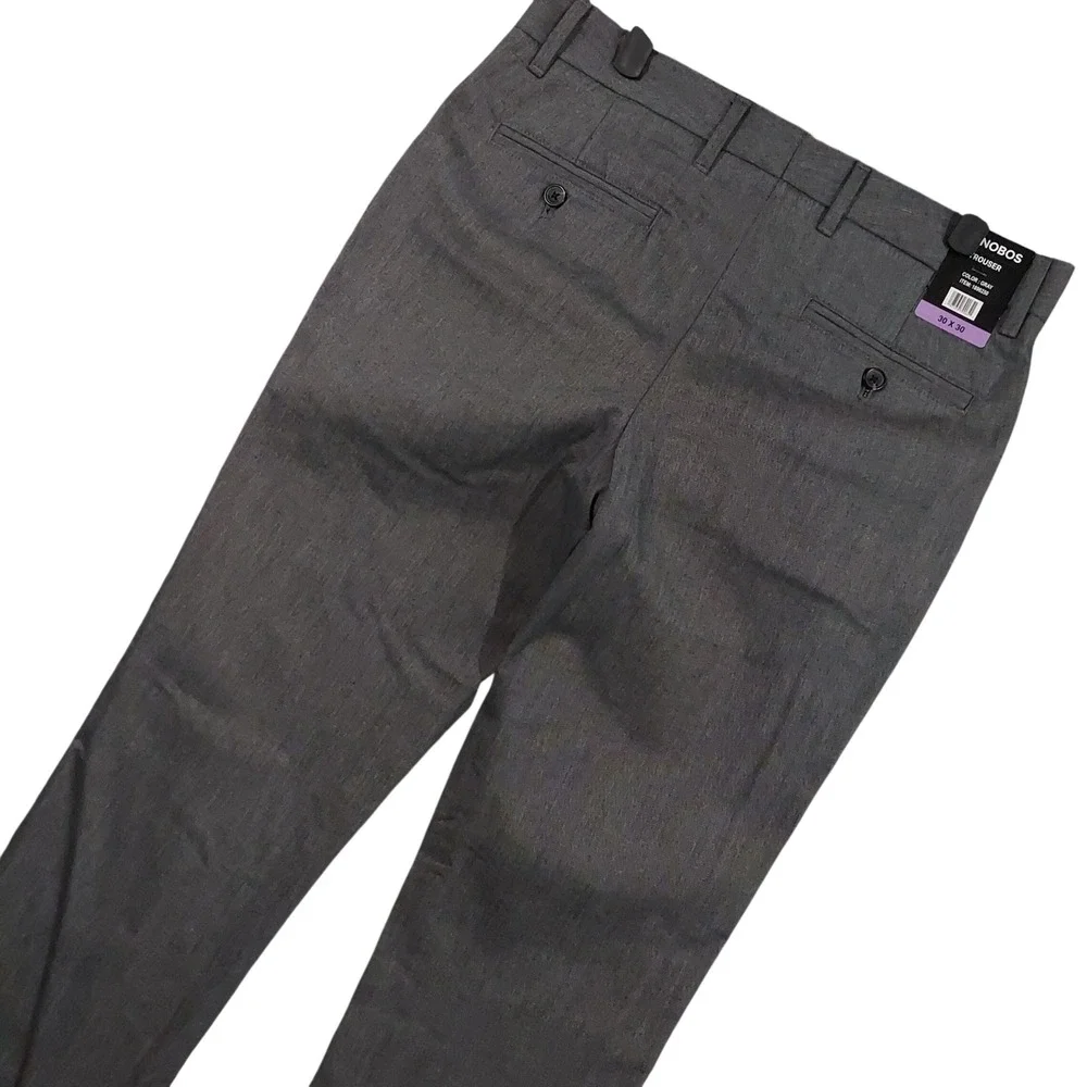 Bonobos Trouser Men 30x30 Gray Cotton Spandex Stretch Flat Front Pants 1896250